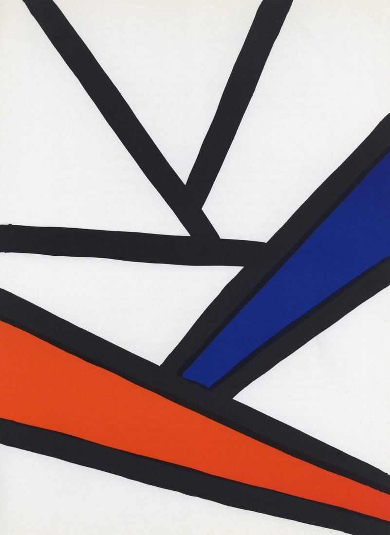 Alexander Calder, Composition, Derriere le miroir, Limited Edition Lithograph: Lithograph on velin paper. Paper Size: 15 x 11 inches. Excellent condition. Inscription: Unsigned and unnumbered, as issued. Notes: From Derriere le miroir, N deg 173, 1968. Published by Aime Maeght,
