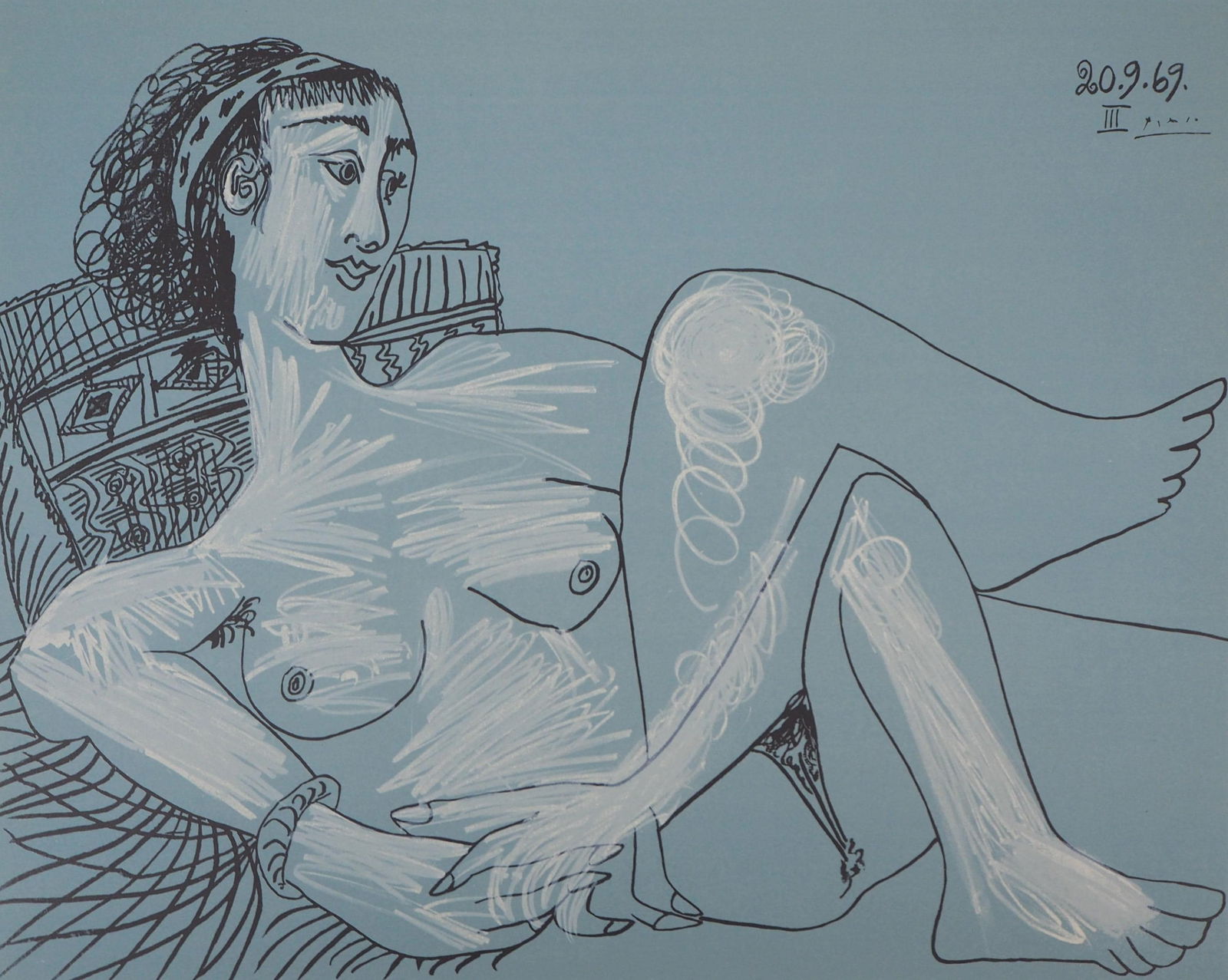 Pablo Picasso, Composition (Orozco 193-204), Au Baiser D'Avignon, Limited Edition Lithograph (1 of 4)