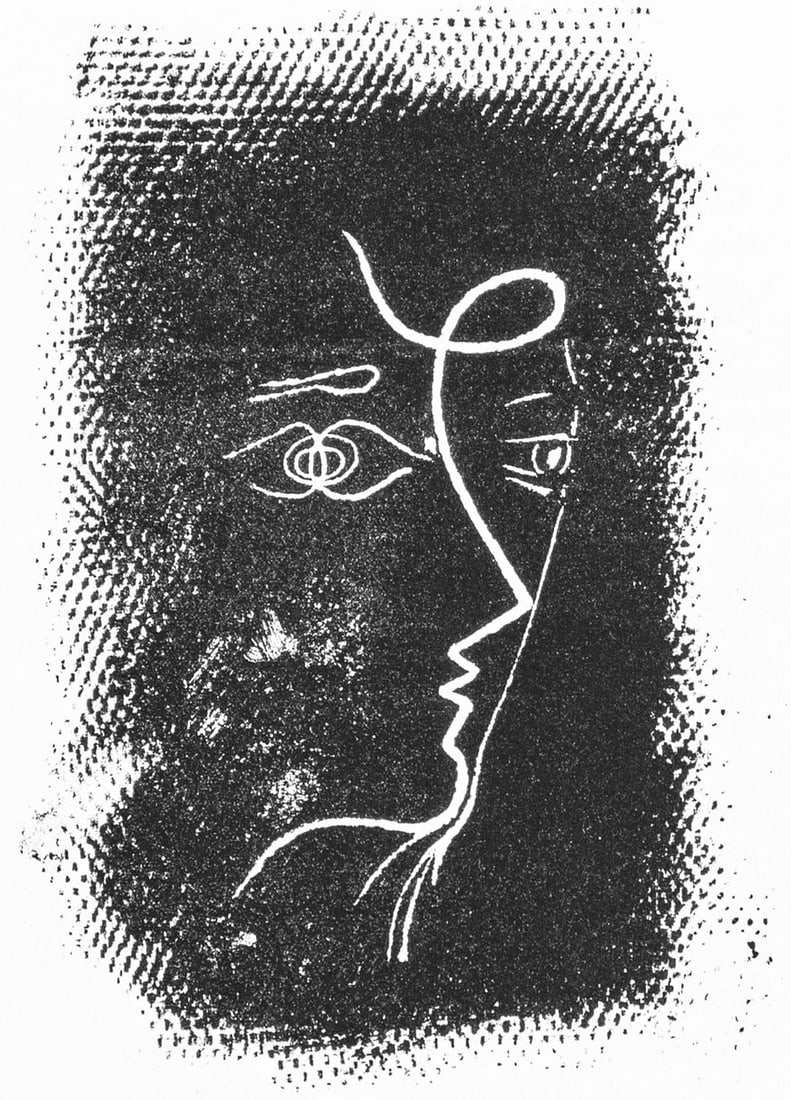 Georges Braque, Profil de femme, Souvenirs et Portraits d'Artistes, Limited Edition Lithograph: Lithograph on velin d'Arches paper. Paper Size: 12.81 x 9.81 inches. Inscription: Unsigned and unnumbered, as issued. Condition: Very good/excellent, consistent with age. Notes: From the album,