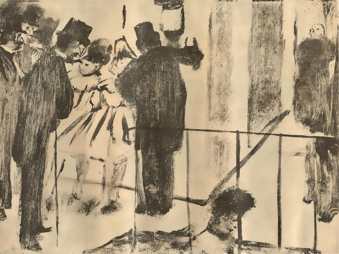 Edgar Degas, Famille Cardinal, E. Degas Monotypes, Limited Edition Monotype (1 of 4)