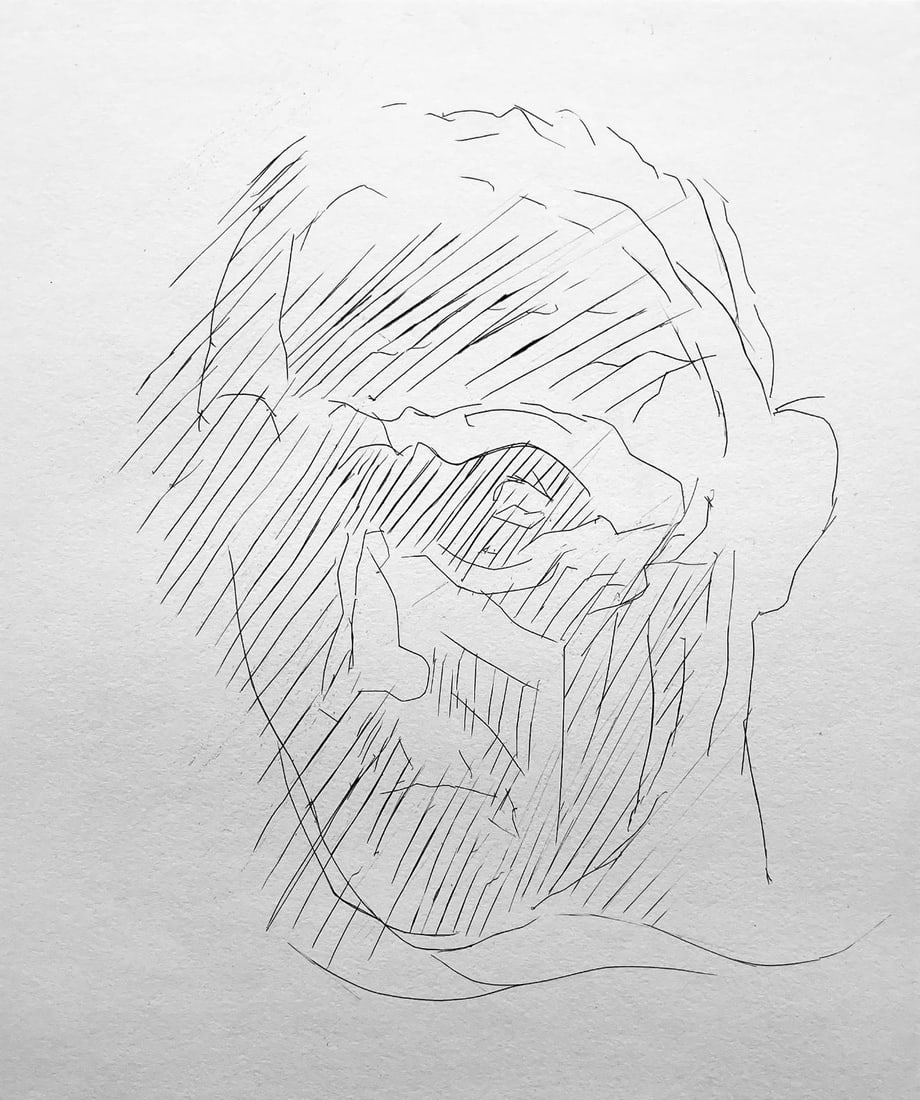 Jacques Villon, Composition, Eloge de Jacques Villon, Limited Edition Etching: Etching on velin de Rives paper. Paper size: 13.18 x 10.55 inches. Excellent condition. Unsigned and unnumbered, as issued. Notes: From the album, Eloge de Jacques Villon, 1955. Published by Editions