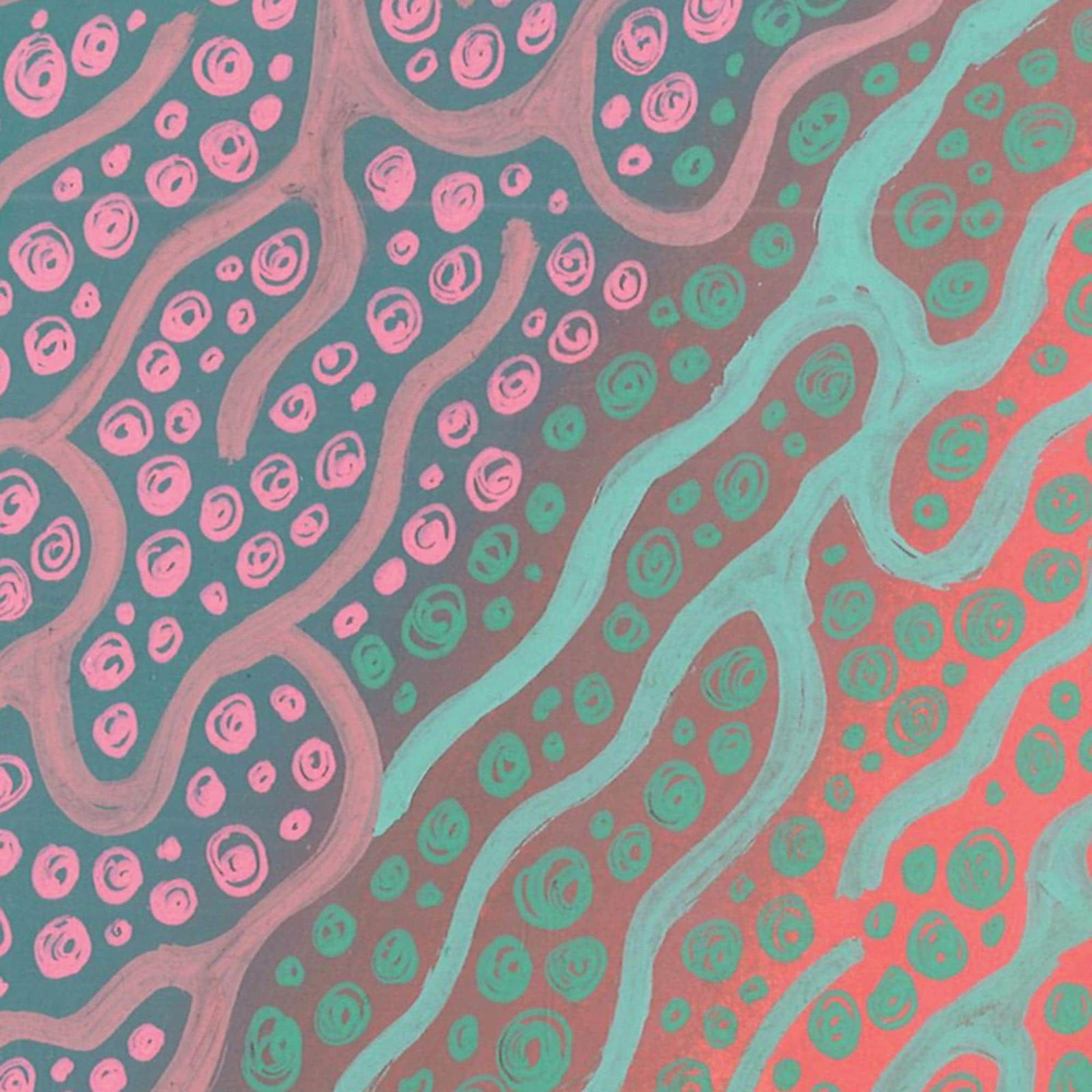 Cyan Drops with Multicolor Dots - 4