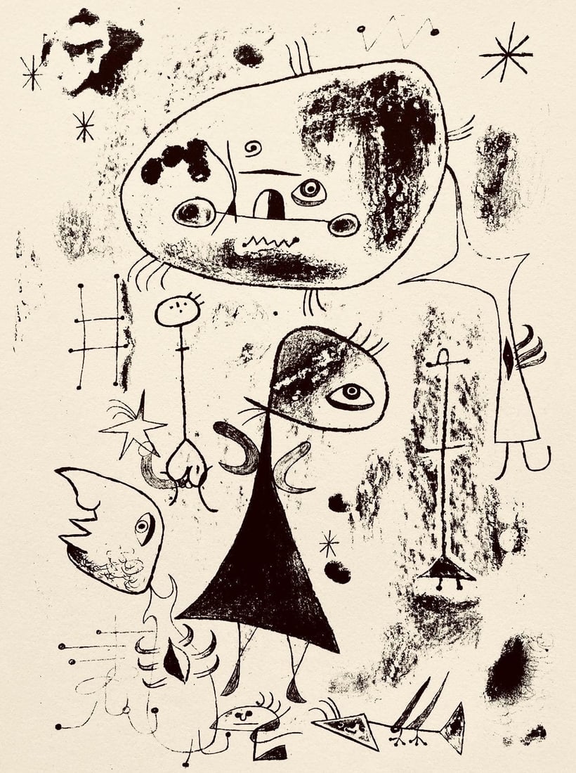 Joan Miro, Composition, The Prints of Joan Miro, Limited Edition Etching (1 of 4)