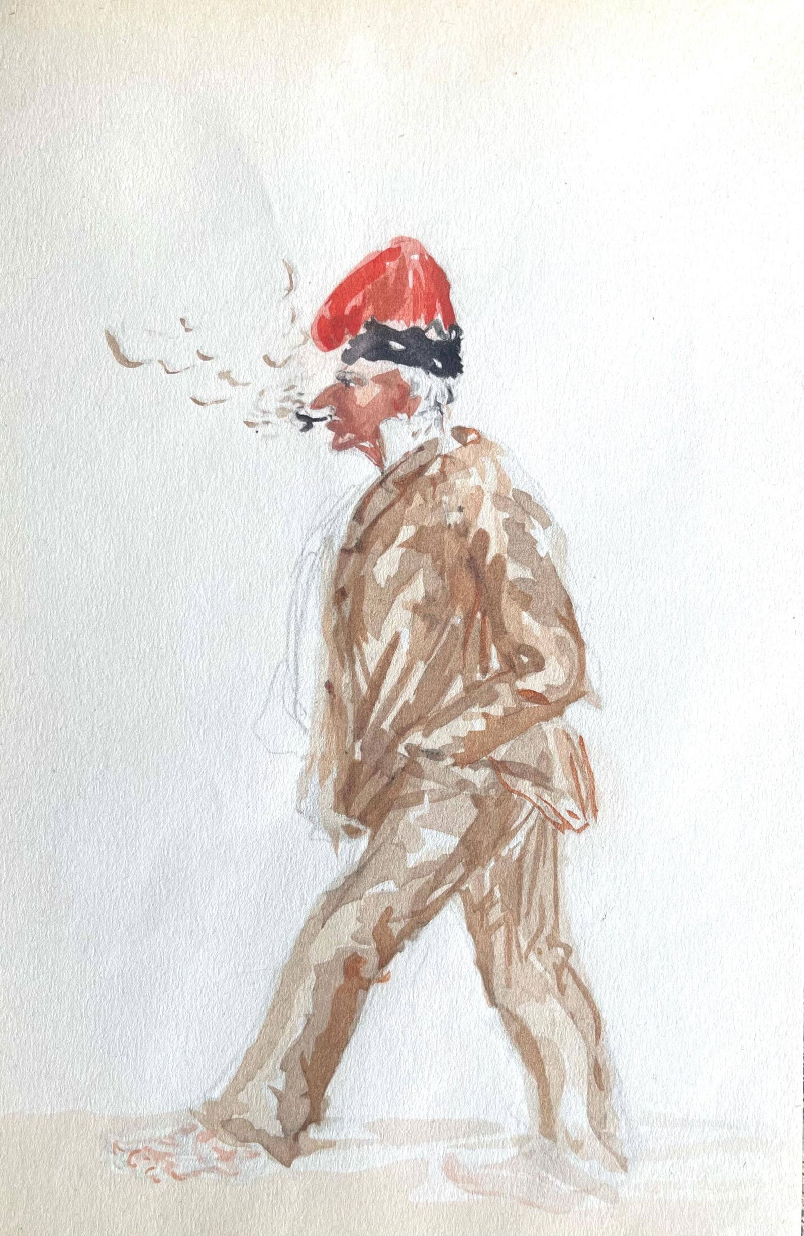 Henri de Toulouse-Lautrec, Composition, Toulouse-Lautrec, Album De Marine, Limited Edition: Lithograph and stencil on Papeteries de Rives paper. Paper size: 8.86 x 5.71 inches. Excellent condition. Inscription: Unsigned and unnumbered, as issued. Notes: From the album, Toulouse-Lautrec Album