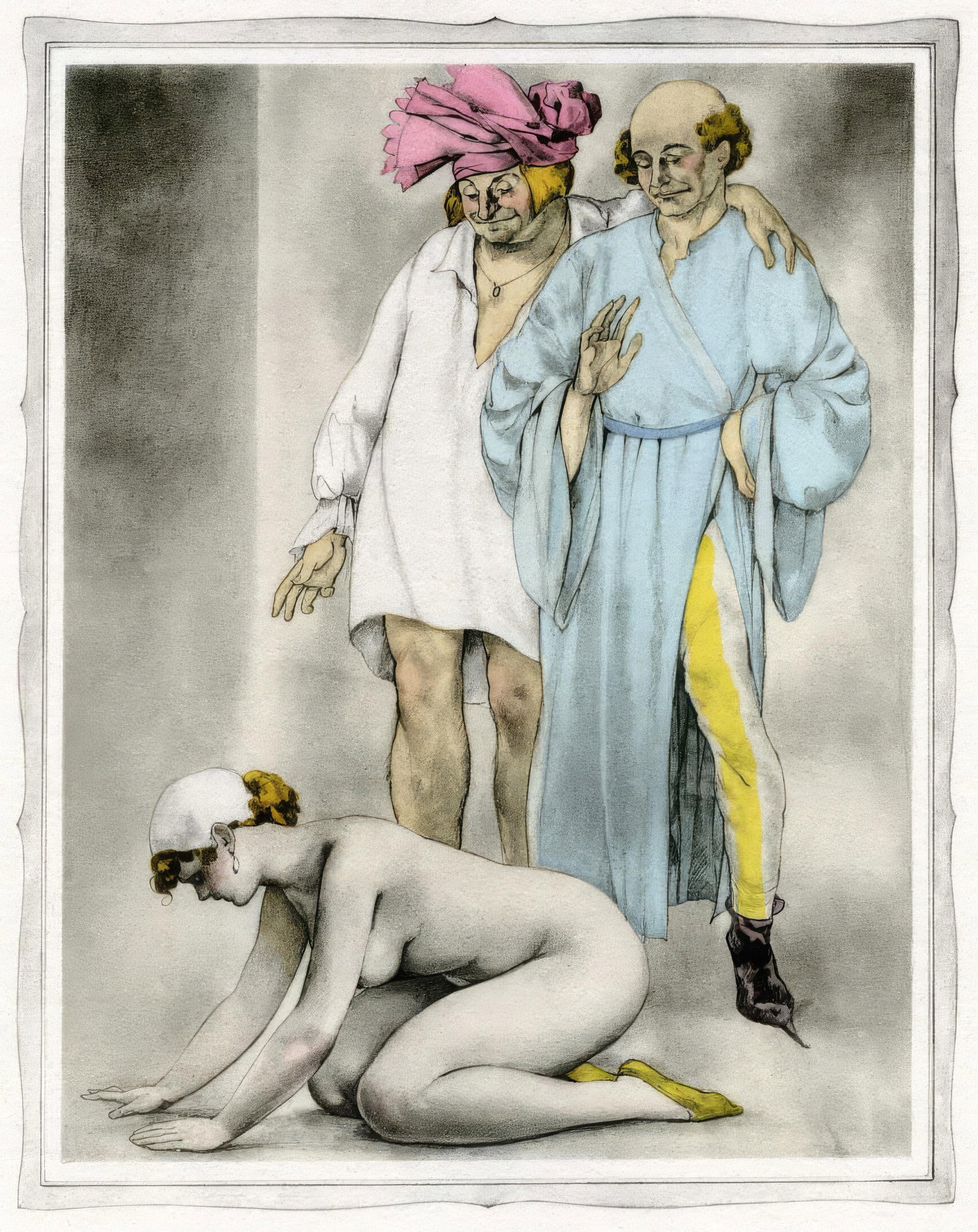 Umberto Brunelleschi, Untitled, from The Tales of Boccaccio, Limited Edition Lithograph and Pochoir, (1 of 4)