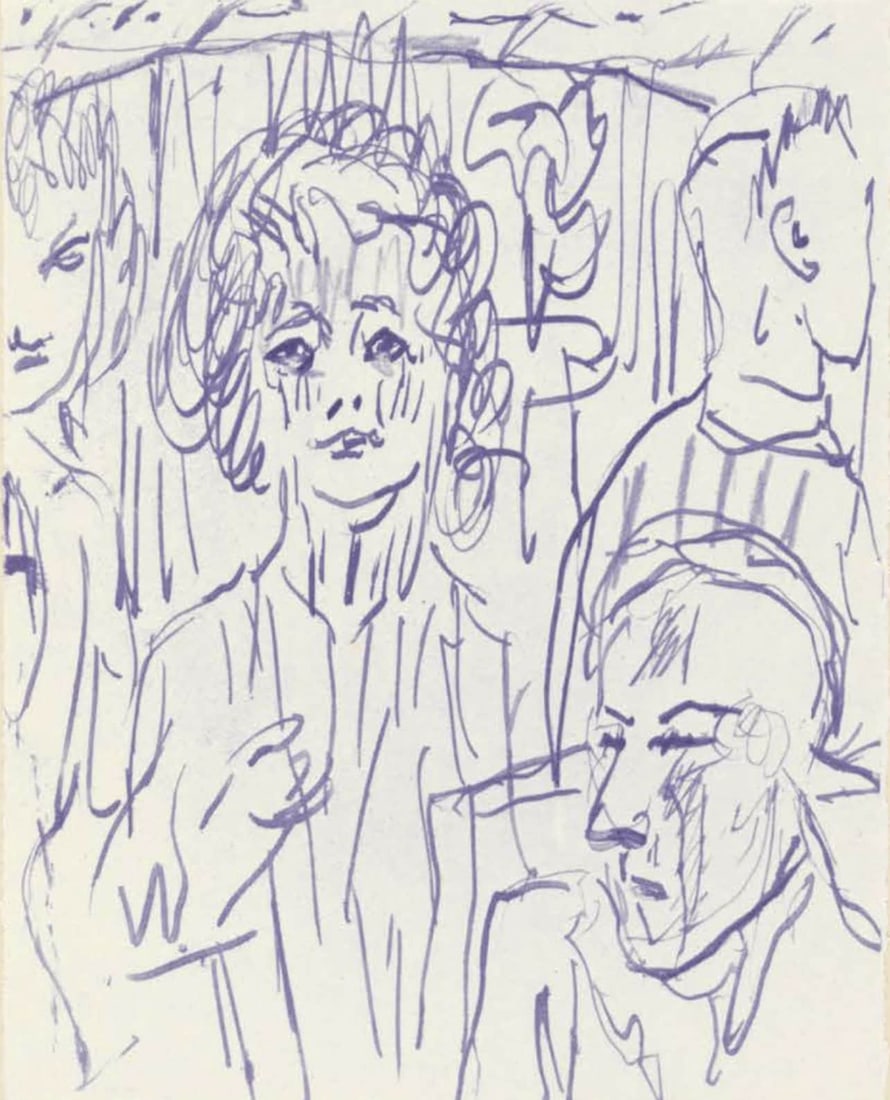 Pierre Bonnard, Composition (Terrasse 54), Pierre Bonnard Correspondences, Limited Edition: Lithograph on velin d'Arches paper, mounted on velin d'Arches supporting sheet, as issued. Inscription: Unsigned and unnumbered. Paper Size: 12 x 8.5 inches. Excellent condition. Notes: From the album