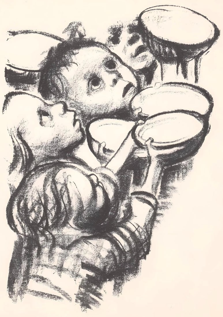 Kathe Kollwitz, Germany's Children are Starving! (Deutschlands kinder hungern!), Limited Edition (1 of 4)