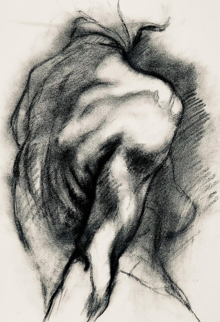 Ian Hornak, Renaissance Female Nude Figure Study, 1963, Original Drawing (1 of 4)