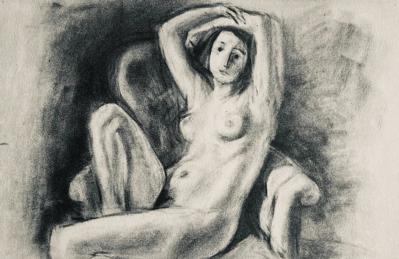 Henri Matisse, Composition (Dutel 3), Dessins de Henri-Matisse, Limited Edition Lithograph: Lithograph on velin Lafuma paper. Unsigned and unnumbered. Paper Size: 10 x 8 inches. Excellent condition. Notes: From the album, Dessins de Henri-Matisse, 1925. Published by Editions des Quatre Chemi