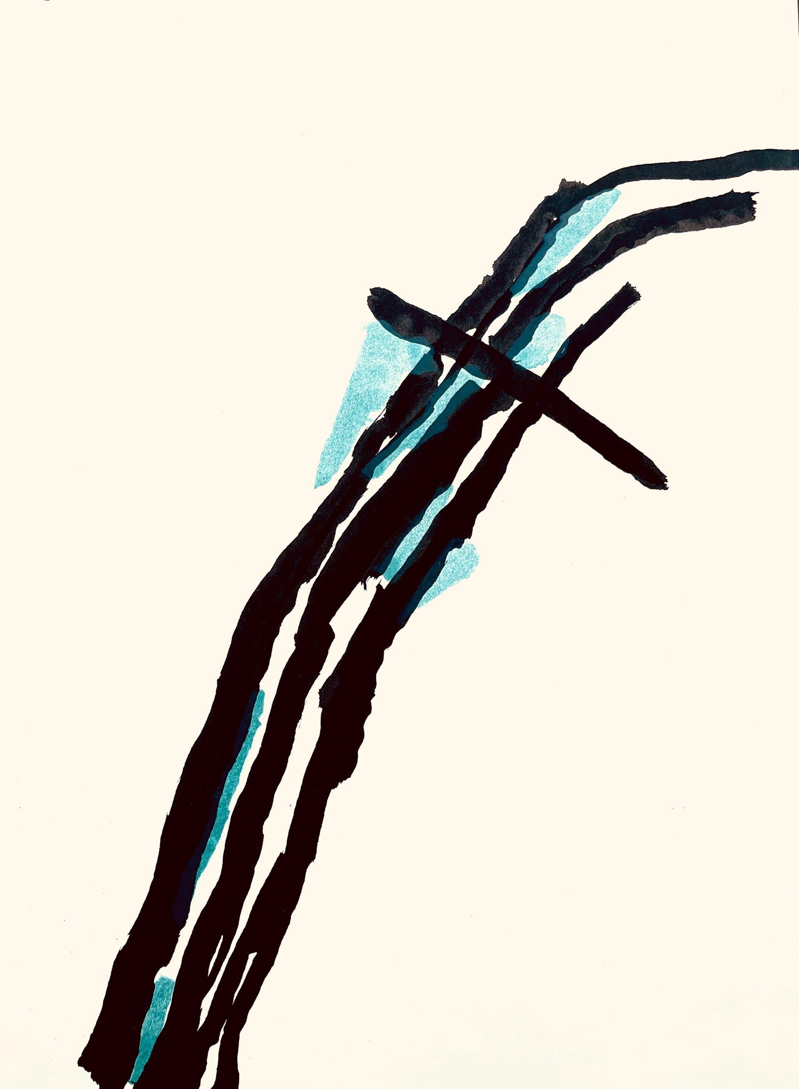 Pierre Tal-Coat, Composition, Derriere le miroir, Limited Edition Lithograph: Lithograph on velin paper. Paper size: 15 x 11 inches. Excellent condition. Inscription: Unsigned and unnumbered, as issued. Notes: From Derriere le miroir, N deg 153, 1965. Published by Aime Maeght,