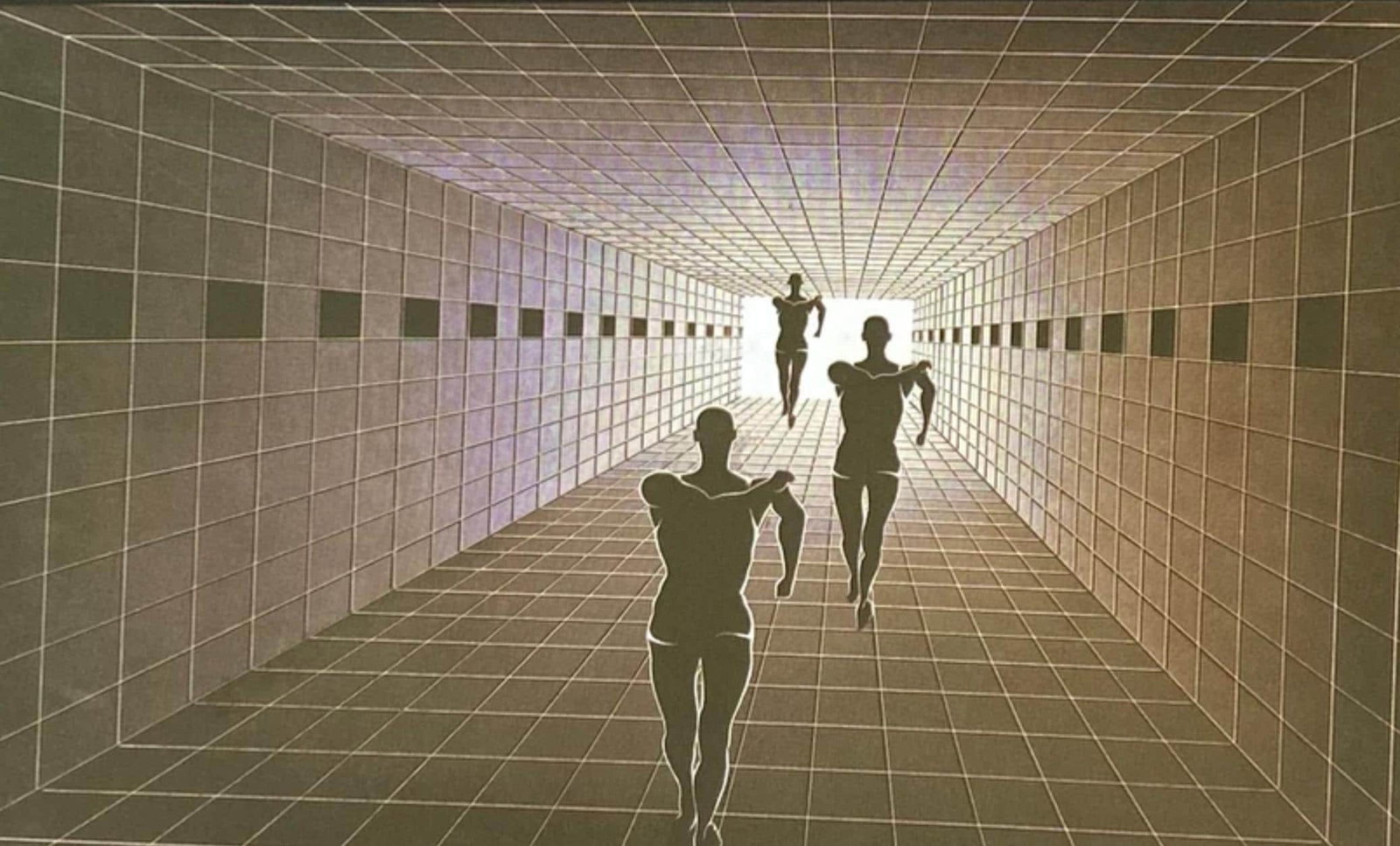 Victor Vasarely, Composition, Graphismes I, Limited Edition Heliogravure: Heliogravure on 280 gm M2 gloss paper. Paper Size: 10.63 x 10.63 inches. Excellent condition. Notes: From the folio, Graphismes I, 1977. Published and printed by Editions du Griffon, Neuchatel, Switze