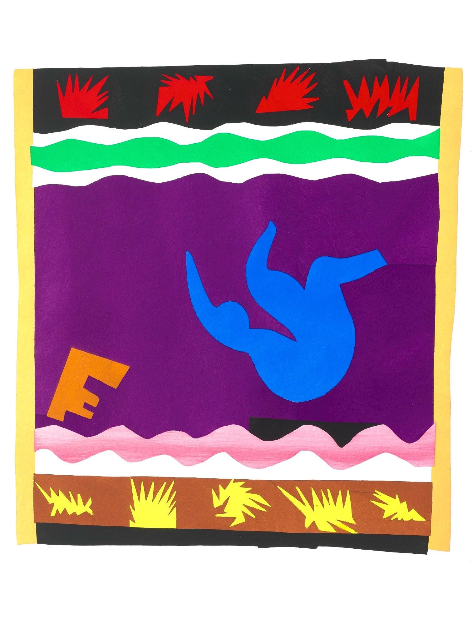 Henri Matisse, Le Tobogan, Jazz, Special Edition for MoMA, Limited Edition Heliogravure: Heliogravure on velin paper. Paper Size: 15 x 11.25 inches. Inscription: Unsigned and unnumbered, as issued. Condition: Very good/excellent, consistent with age. Notes: From the folio, Henri Matisse,