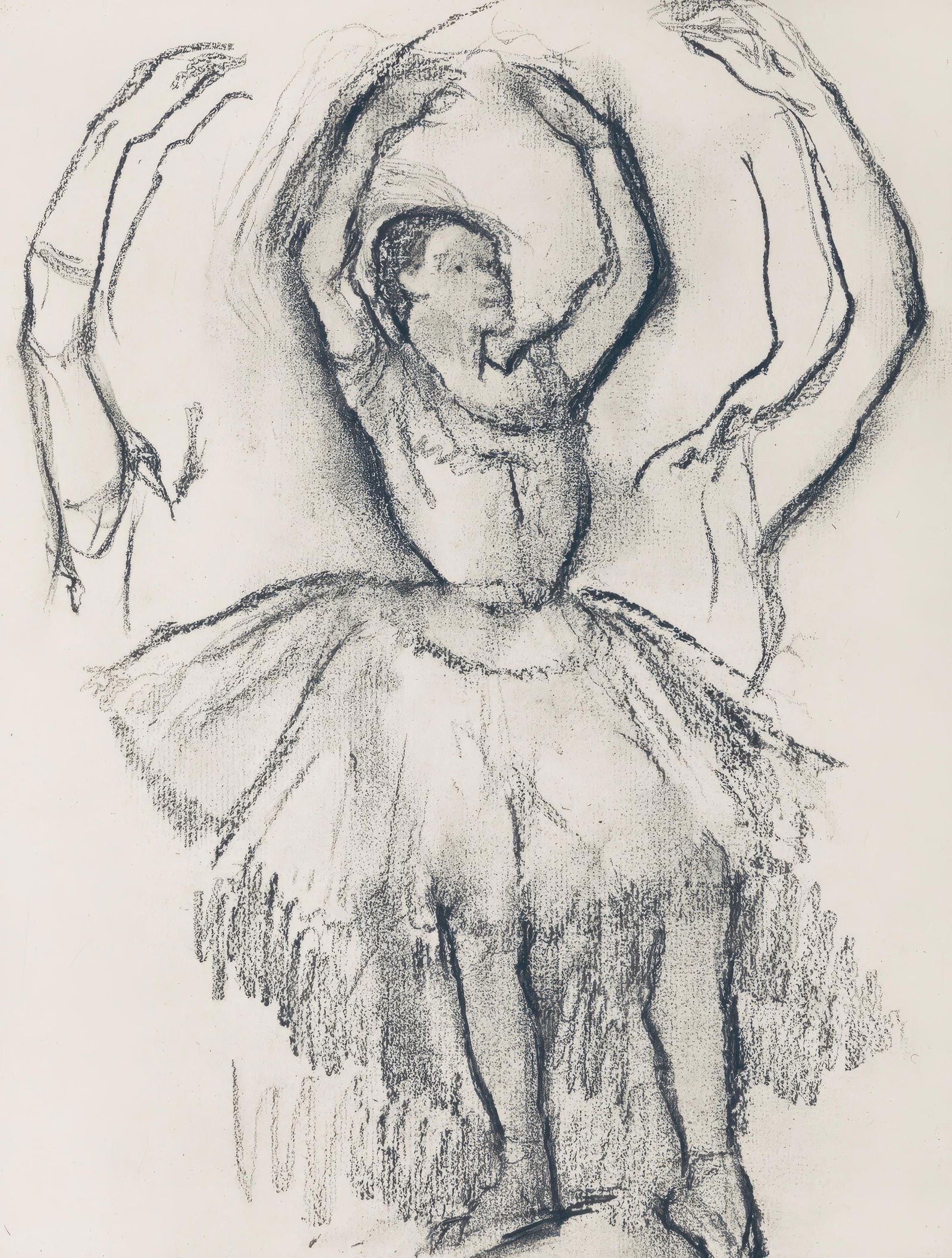Edgar Degas, Dancer, from Dance Drawings, Limited Edition Engraving, 1936: This exquisite engraving by Edgar Degas (1834-1917), titled Danseuse (Dancer), originates from the celebrated album Degas Danse dessin (Degas Dance Drawings), published by Ambroise Vollard, Paris, and