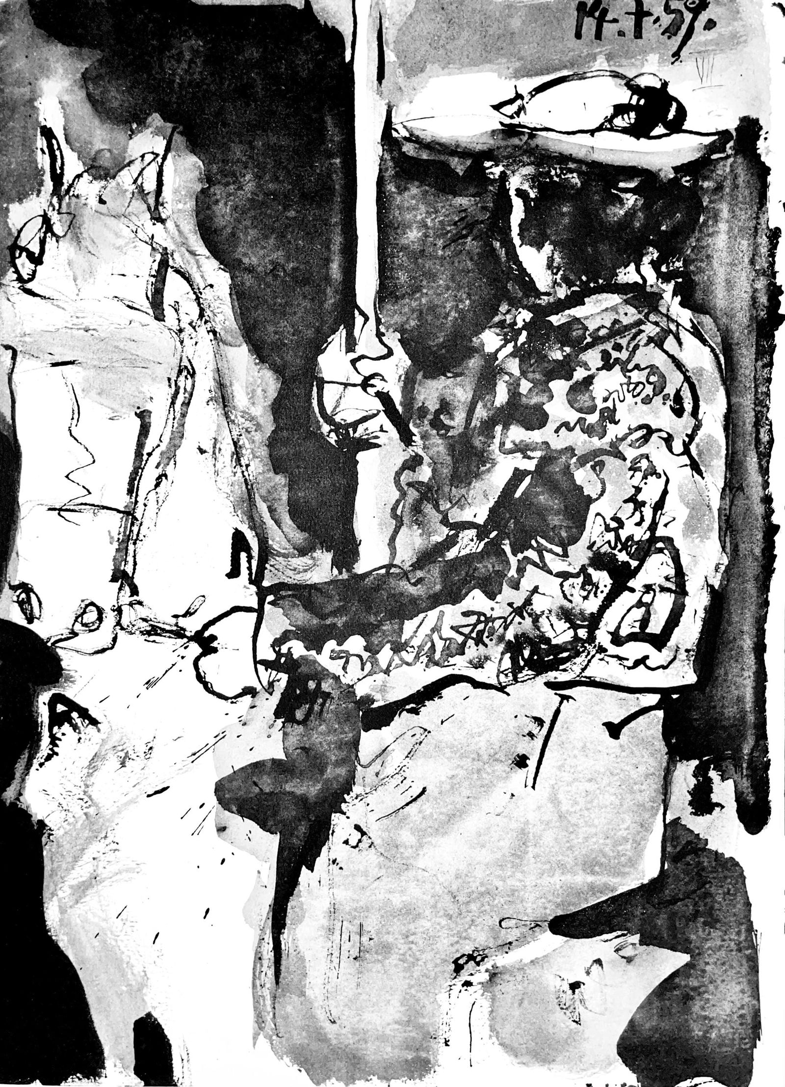 Pablo Picasso, Composition (Bloch 1276; Czwiklitzer 23), Toros y Toreros, Limited Edition Lithograph: Heliogravure on velin paper. Paper Size: 14.75 x 10.5 inches. Inscription: Unsigned and unnumbered, as issued. Notes: From the album, Pablo Picasso, Toros y toreros, 1961. Published by Les Editions Ce