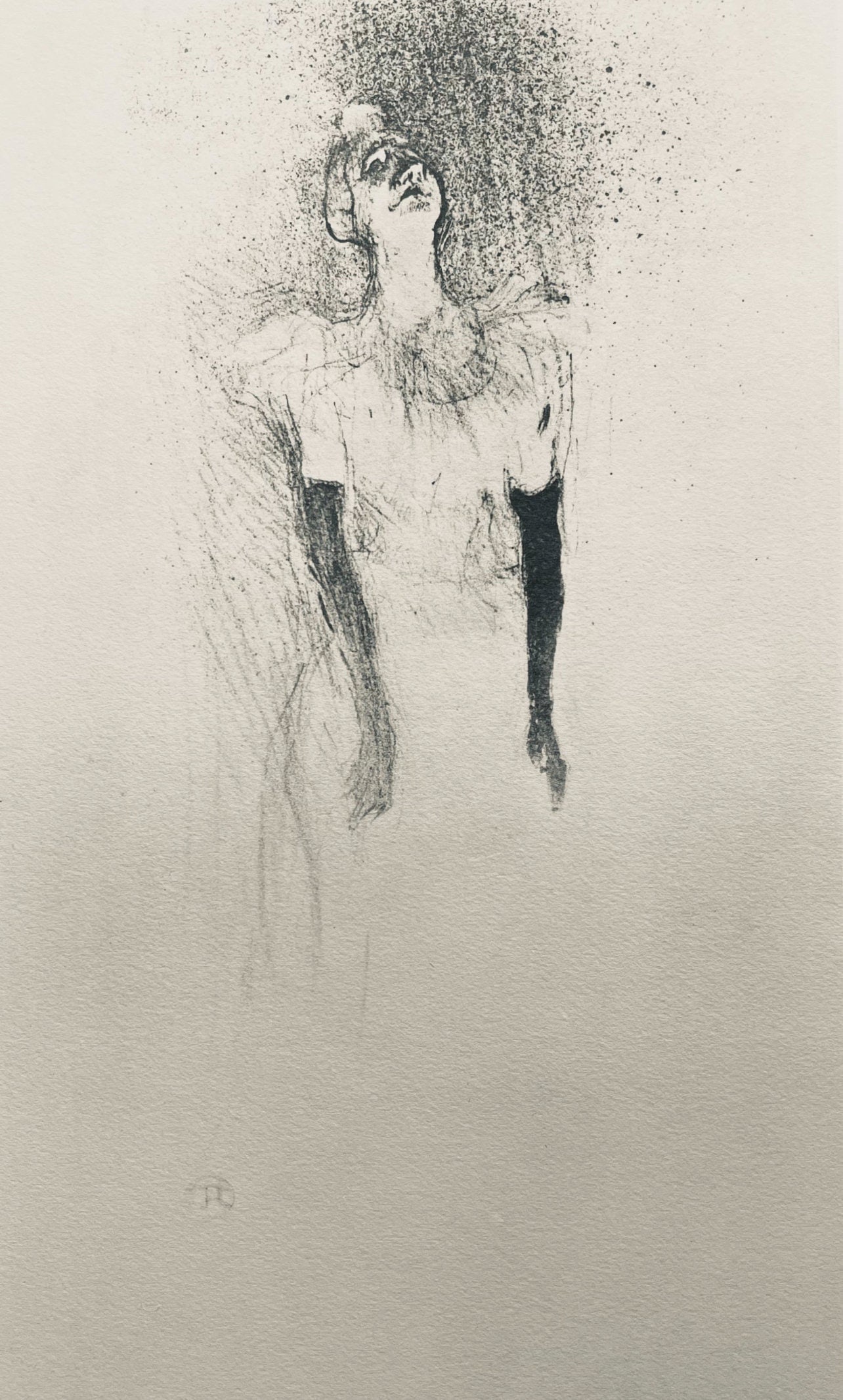 Henri de Toulouse-Lautrec, Composition, Yvette Guilbert vue par Toulouse-Lautrec, Limited Edition: Lithograph and stencil on velin de Rives BFK paper. Unsigned and unnumbered. Paper Size: 15 x 11.25 inches. Excellent condition. Notes: From the folio, Yvette Guilbert vue par Toulouse-Lautrec, 1950.