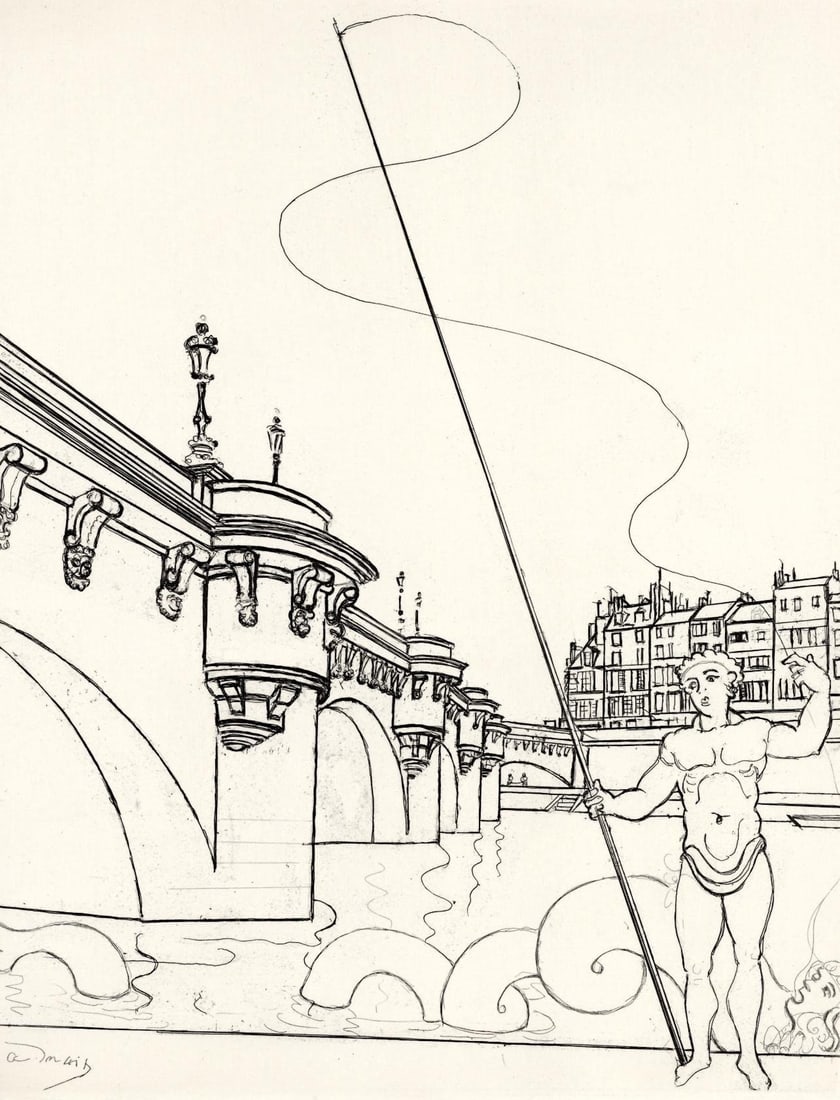 Andre Derain, Le Pont Neuf, A La gloire a Paris, Limited Edition Etching (1 of 4)