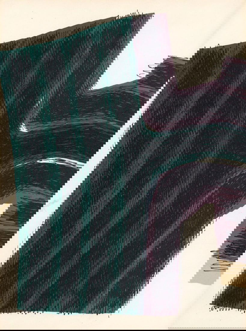 Raoul Ubac, Composition, Derriere le miroir, Limited Edition Lithograph (1 of 4)