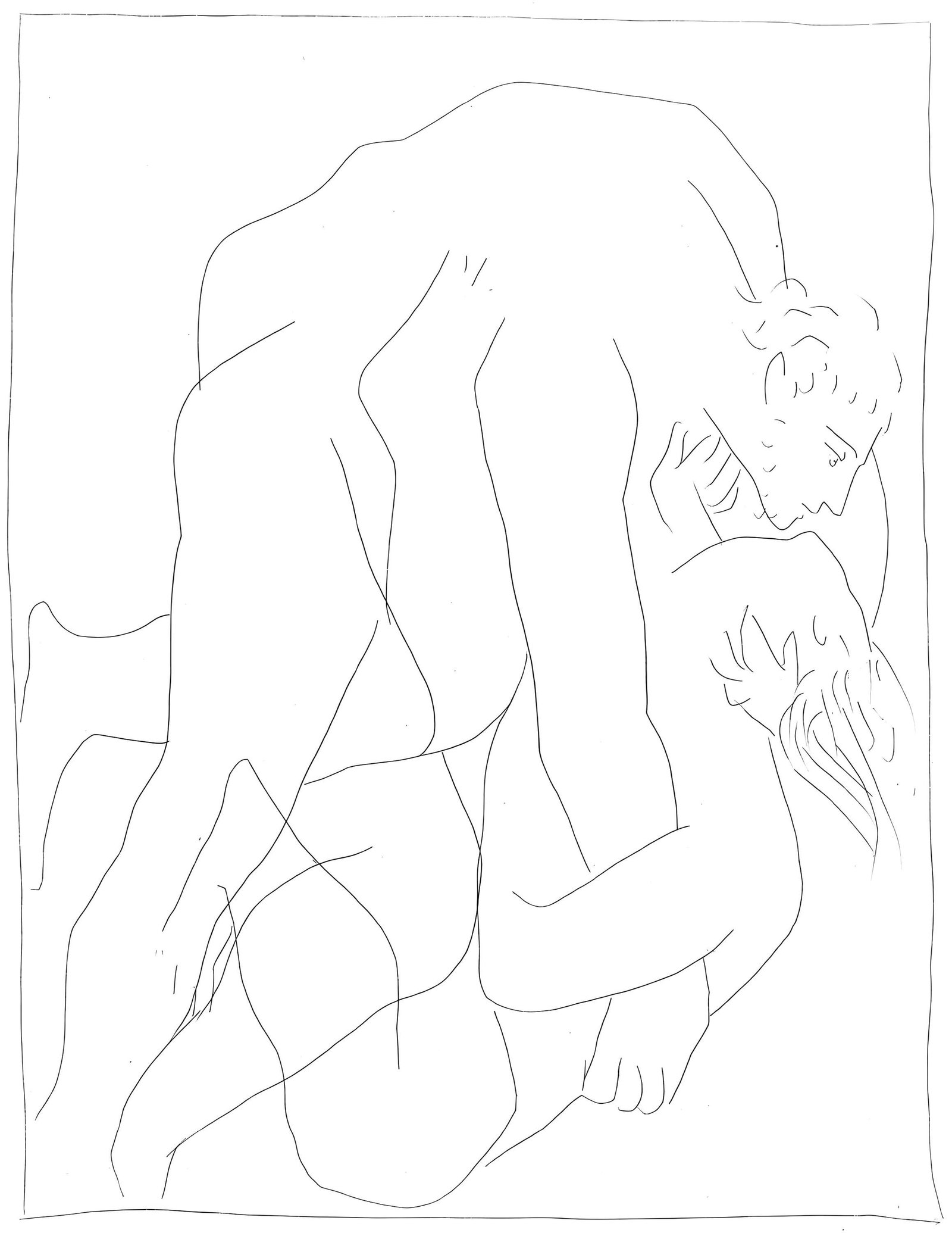 Pablo Picasso, Lutte entre Teree et sa belle-sœur Philomele, Les Metamorphoses, Limited Edition: Lithograph on velin papier Verge fin blanc des papeteries de Bellerive paper. Paper size: 11.02 x 8.66 inches. Inscription: Unsigned and unnumbered, as issued. Condition: Very good/excellent, consiste