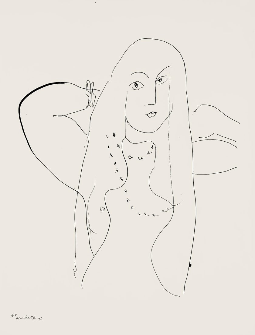 Henri Matisse, Serie N, var. 4 (Duthuit 9), Henri Matisse, Dessins, Themes et variations, Limited (1 of 4)