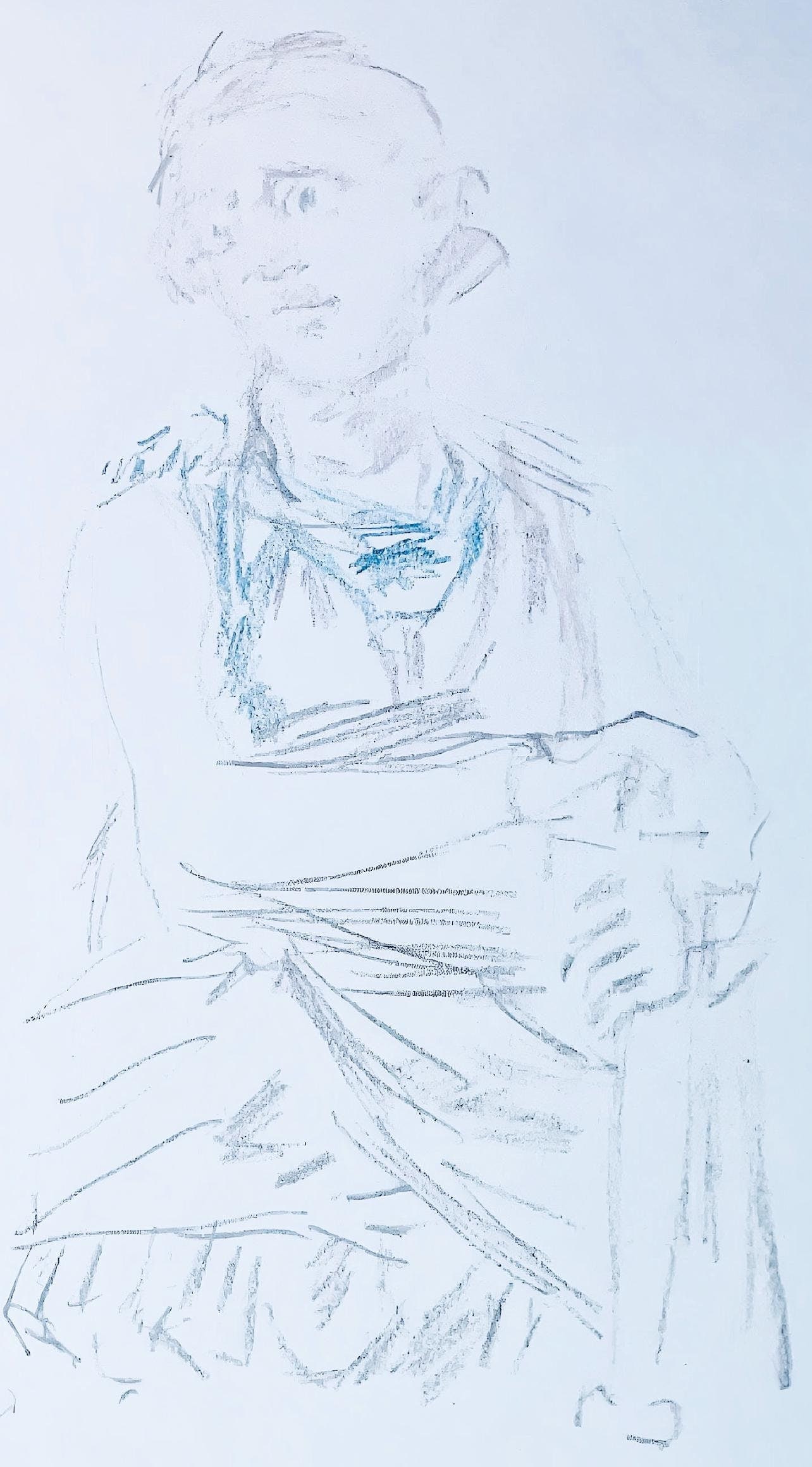 Oskar Kokoschka, Composition, Skizzenbuch der Italienischen Reise 1963, Limited Edition Lithograph: Lithograph on Butten paper. Inscription: Unsigned and unnumbered, as issued. Paper Size: 11.22 x 14.17 inches. Excellent condition. From the volume, Skizzenbuch der Italienischen Reise 1963, 2001. Pub