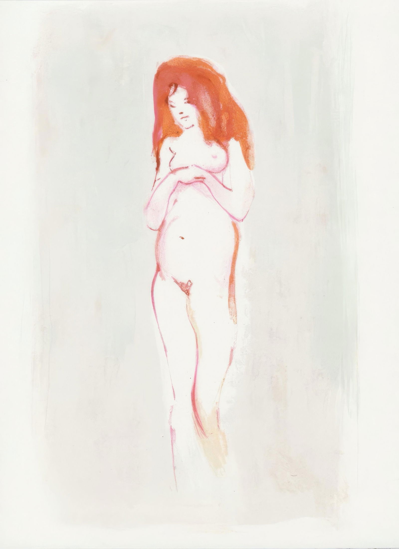 Leonor Fini, Composition, Parallelement, Limited Edition Lithograph, 1969: Lithograph on grand velin d'Arches paper. Paper size: 15.94 x 11.61 inches. Inscription: Unsigned and unnumbered, as issued. Condition: Very good/excellent, consistent with age. Notes: from the folio,