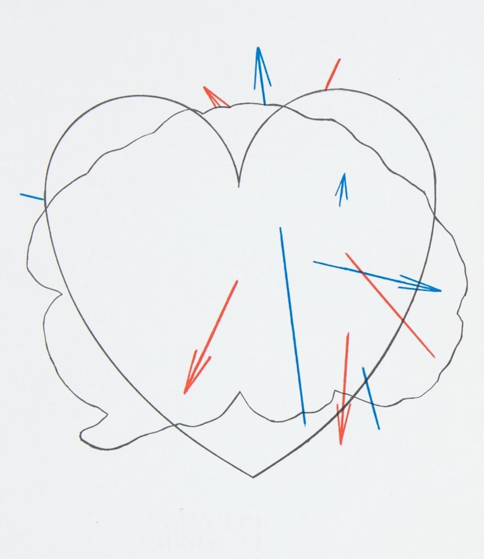 Shusaku Arakawa ???? ??, Composition, Derriere le miroir, Limited Edition Lithograph: Lithograph on velin paper. Paper size: 15 x 11 inches. Excellent condition. Inscription: Unsigned and unnumbered, as issued. Notes: From Derriere le miroir, N deg 252, 1982. Published by Aime Maeght,