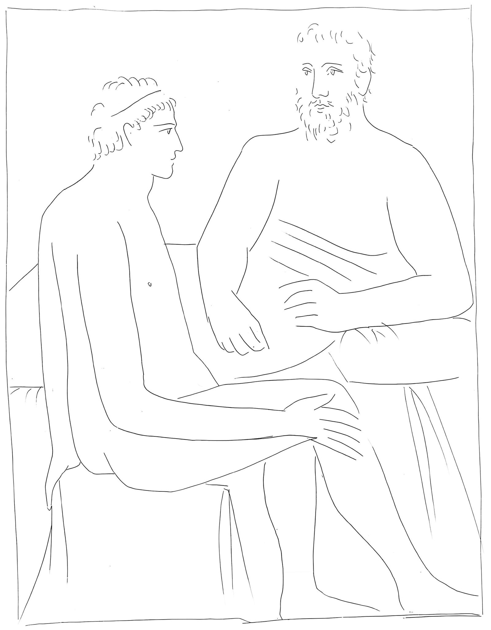 Pablo Picasso, Numa suit les cours de Pythagore, Les Metamorphoses, Limited Edition Lithograph (1 of 4)