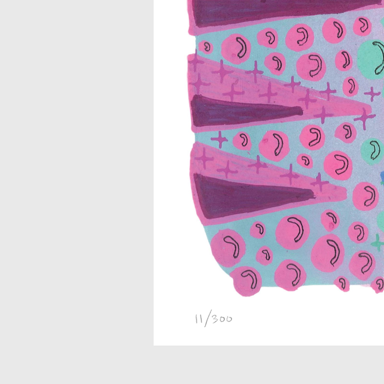 Lavender Drops with Pink Dots - 2