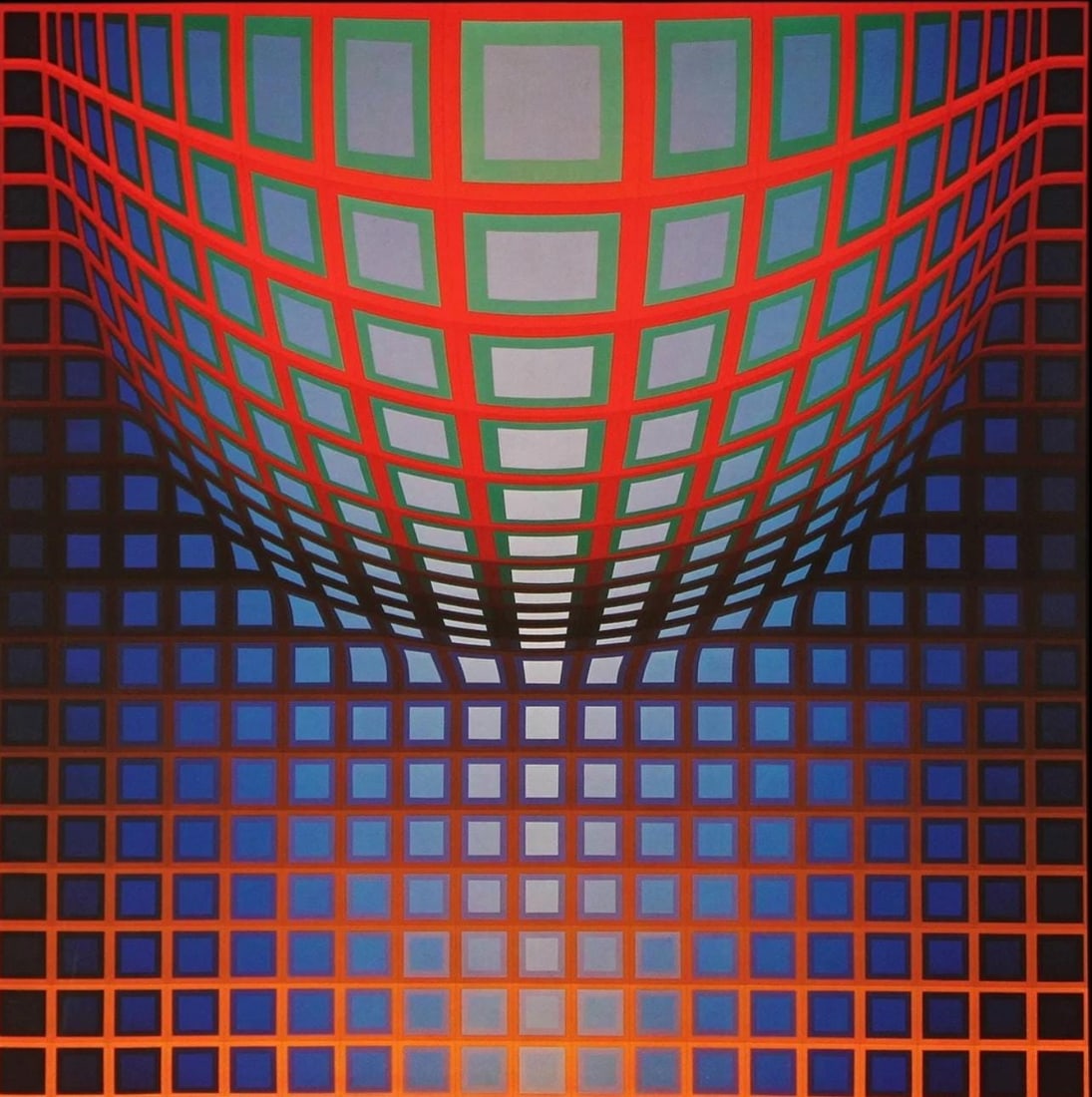 Victor Vasarely, Composition, Damier, Limited Edition Heliogravure (1 of 4)