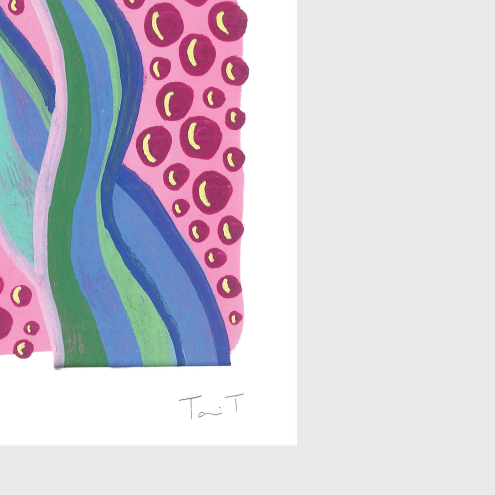 Multicolor Drops with Magenta Dots - 3