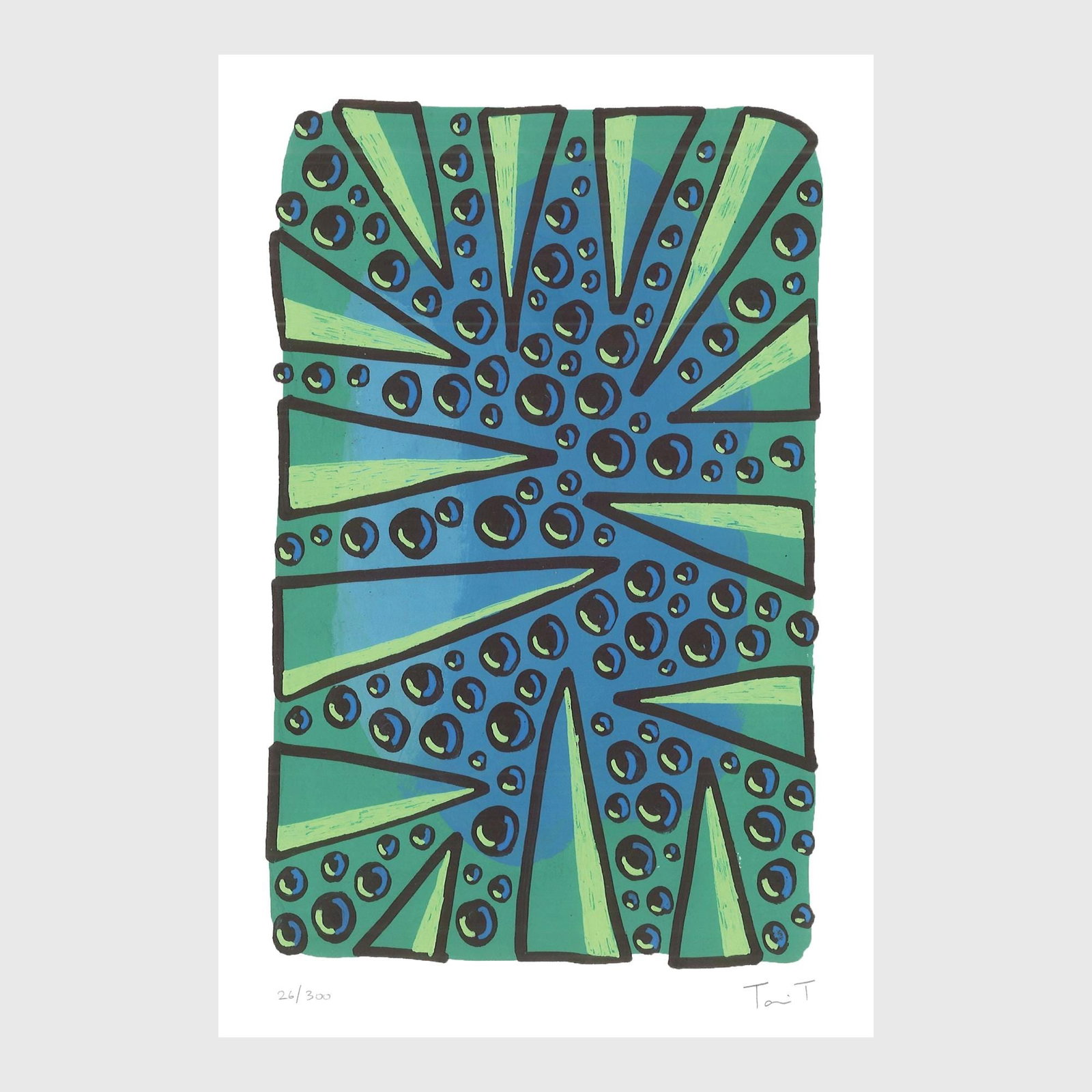 Blue & Green Drops with Dots (1 of 4)