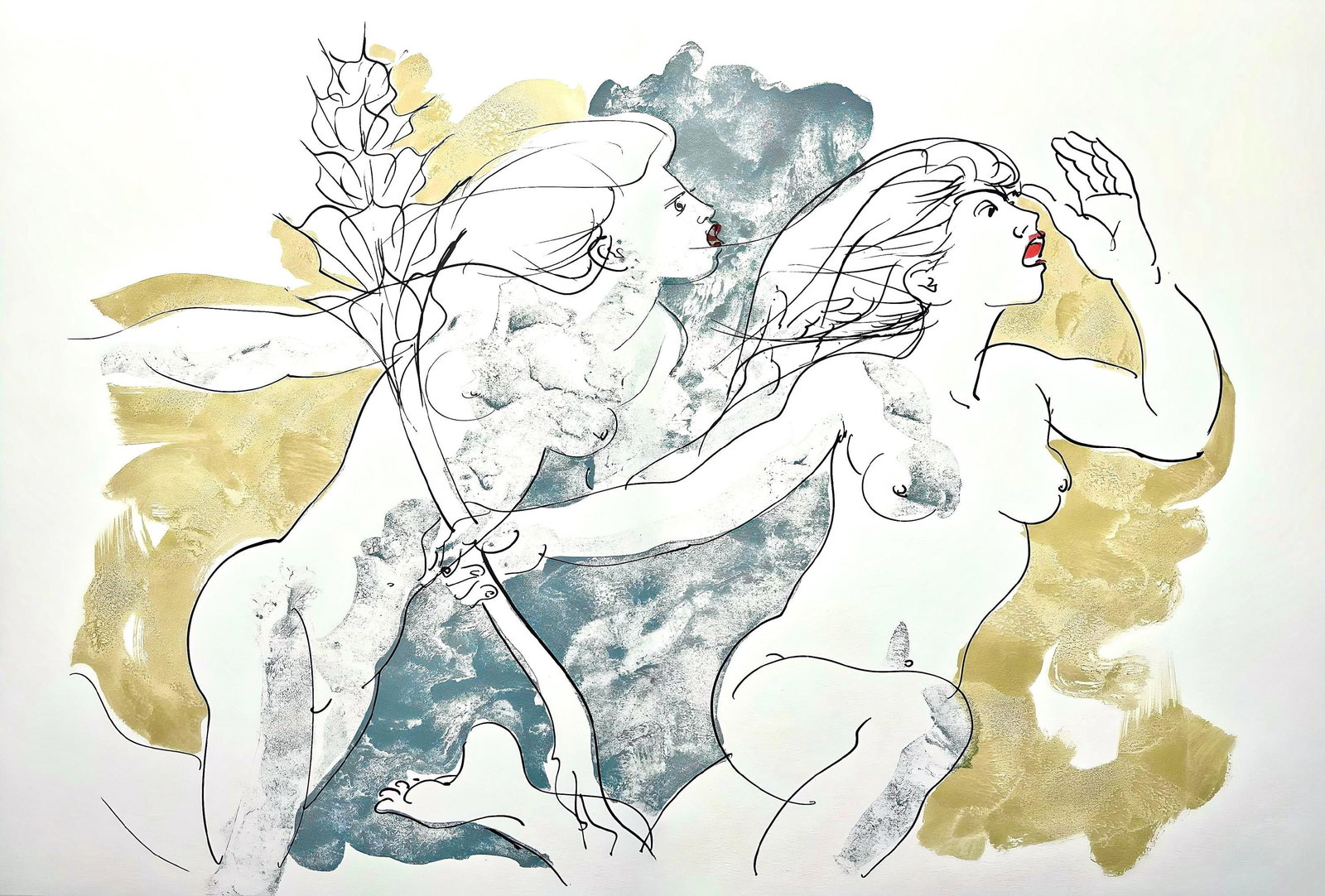 Hans Erni, Composition, Reflexions Simples Sur Le Corps, Limited Edition Lithograph (1 of 4)