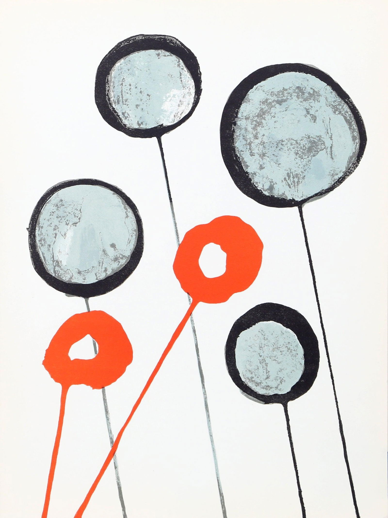 Alexander Calder, Composition, Derriere le miroir, Limited Edition Lithograph: Lithograph on velin paper. Paper Size: 15 x 11 inches. Excellent condition. Inscription: Unsigned and unnumbered, as issued. Notes: From Derriere le miroir, N deg 156, 1966. Published by Aime Maeght,