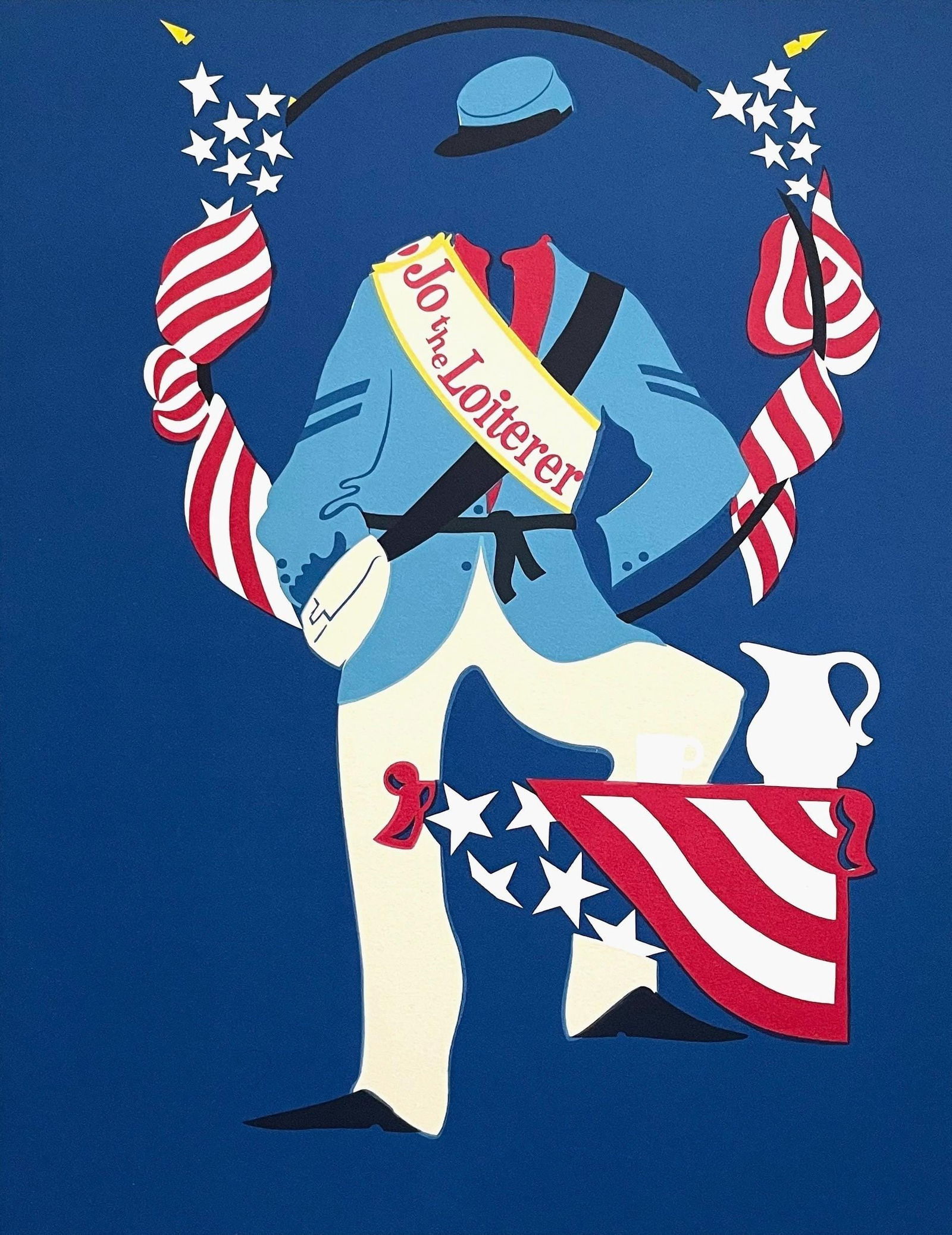 Robert Indiana, Jo the Loiterer (Sheehan 96-108), Mother of Us All, Limited Edition Silkscreen: Silkscreen on velin d'Arches paper. Paper Size: 24 x 20 inches. Excellent condition. Inscription: Hand signed and numbered, as issued. Notes: From the folio, Mother of Us All, 1977. Published by Leon