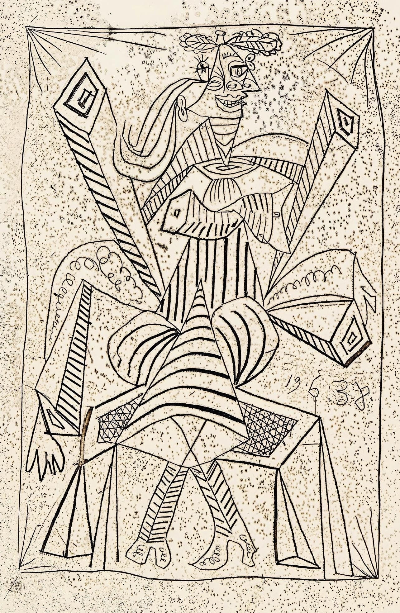 Pablo Picasso, Composition (Cramer 30; Horodisch D14; Bloch 307; Matarasso 28), Limited Edition (1 of 4)