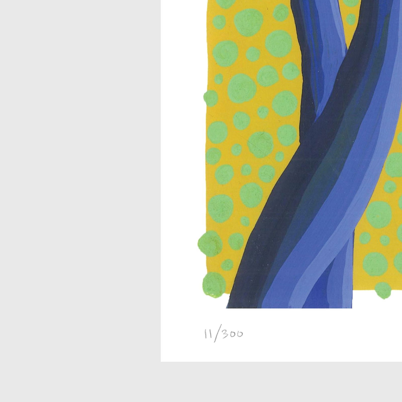 Blue Drops with Green Dots - 2