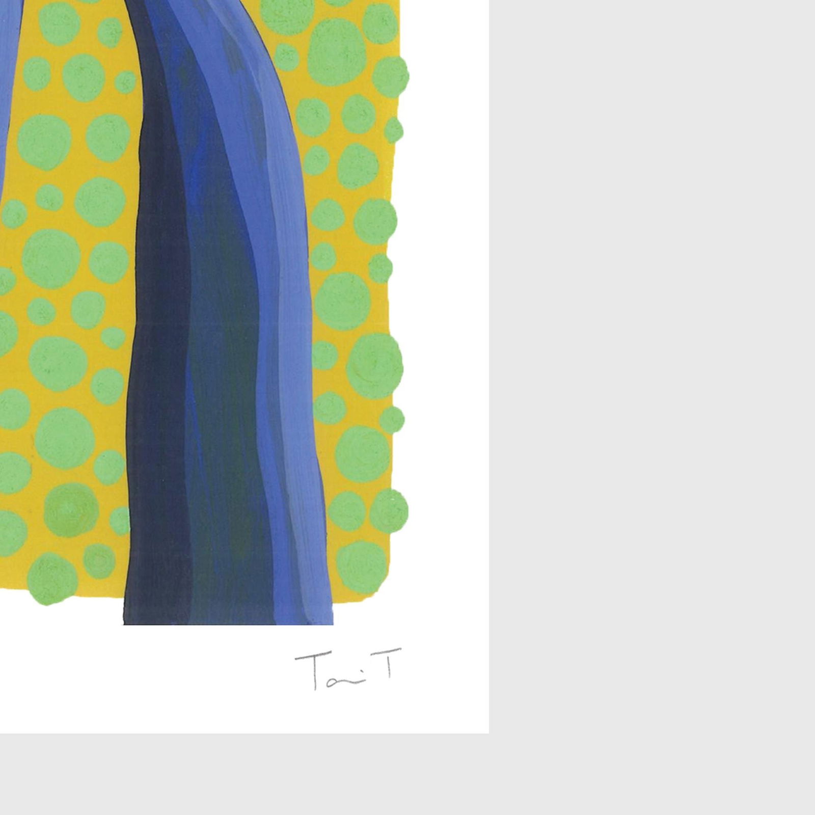 Blue Drops with Green Dots - 3