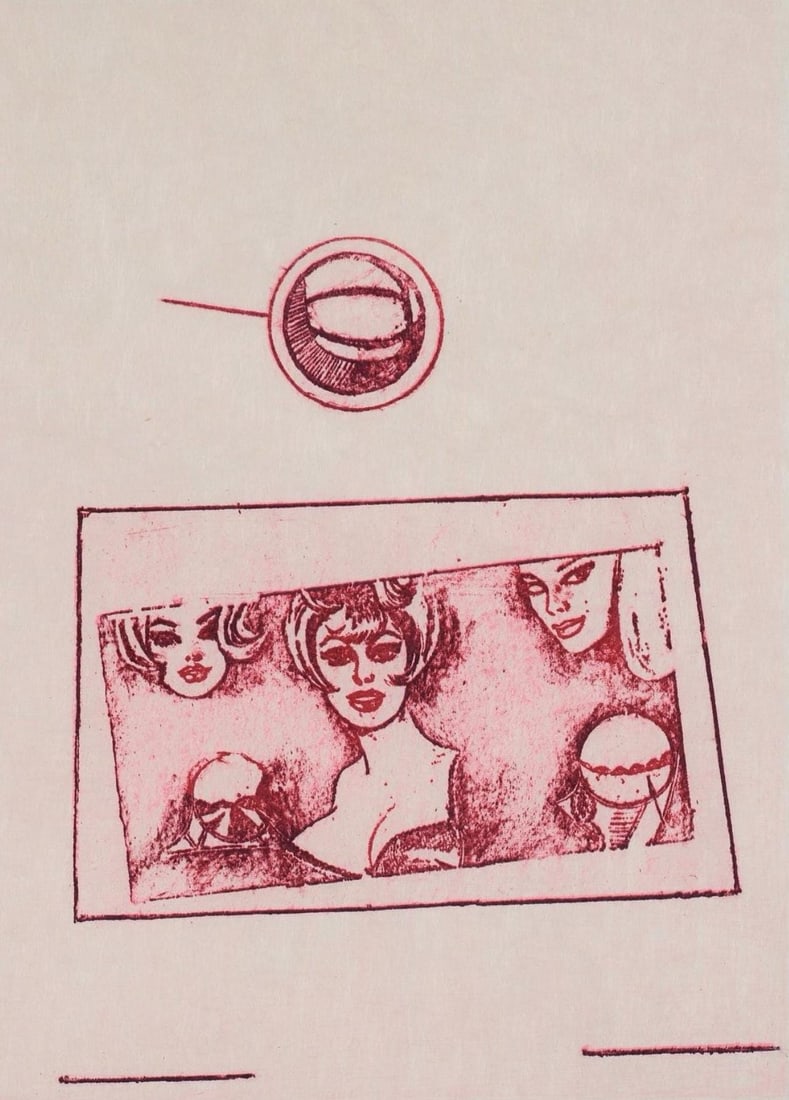 Max Ernst, Composition (Spies/Leppien 218), La Ballade du Soldat, Limited Edition Lithograph: Lithograph on velin d'Arches paper. Paper size: 21.875 x 15 inches. Excellent condition. Unsigned and unnumbered, as issued. Notes: From the folio, La Ballade du Soldat, 34 Lithographies Originales de