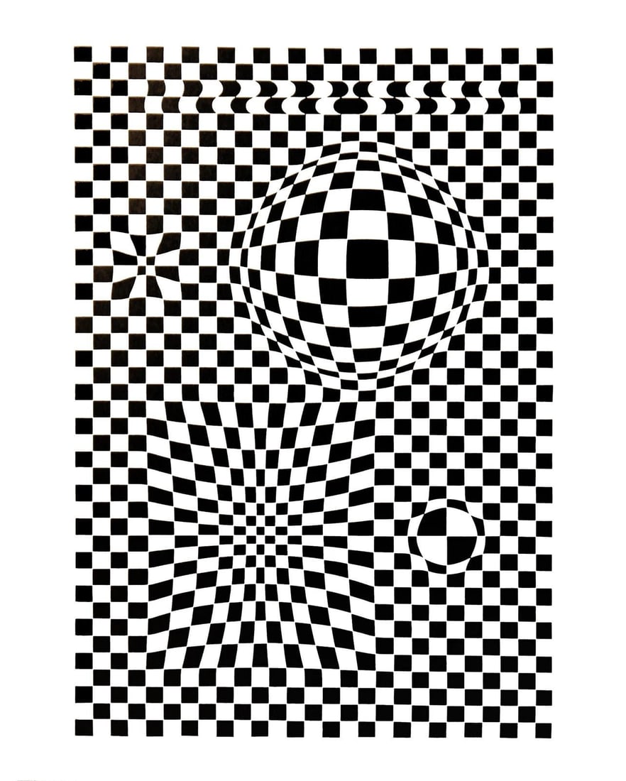 Victor Vasarely, Composition, Corpusculaires, Limited Edition Heliogravure (1 of 4)