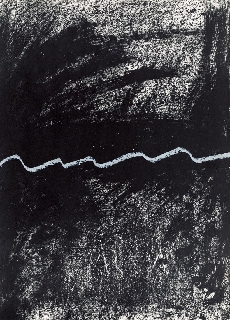 Antoni Tapies, Composition, Derriere le miroir, Limited Edition Lithograph (1 of 4)