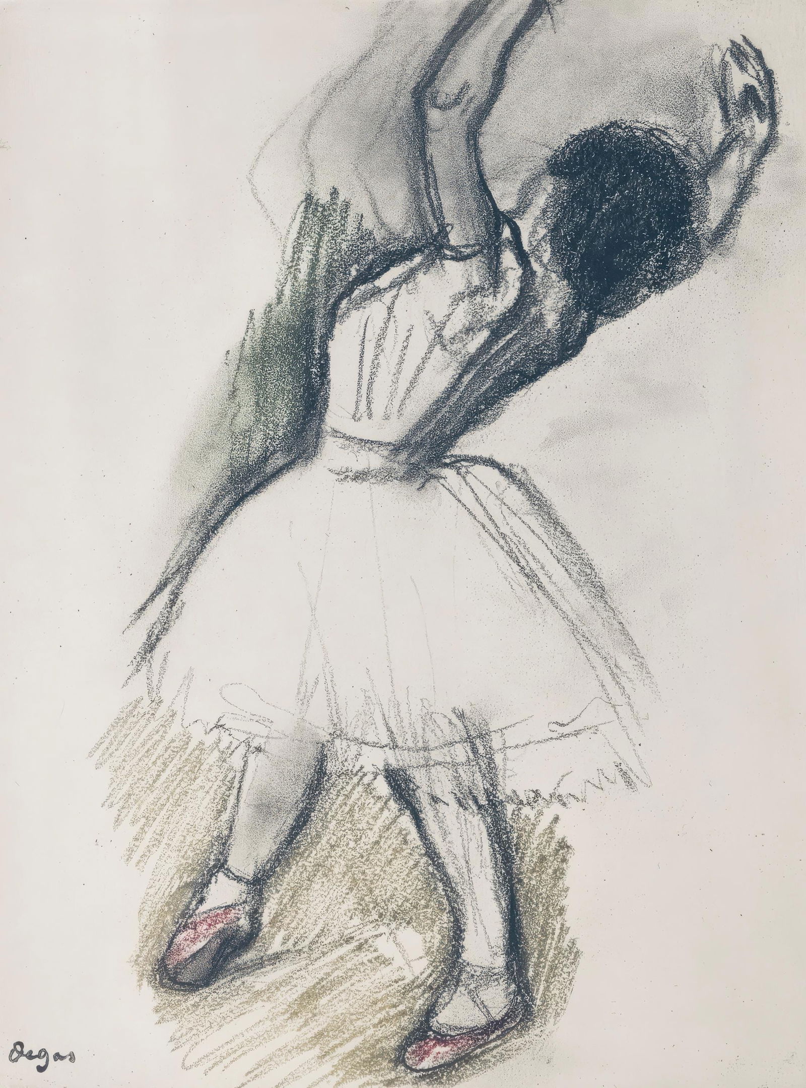 Edgar Degas, Dancer, from Dance Drawings, Limited Edition Engraving, 1936: This exquisite engraving by Edgar Degas (1834-1917), titled Danseuse (Dancer), originates from the celebrated album Degas Danse dessin (Degas Dance Drawings), published by Ambroise Vollard, Paris,