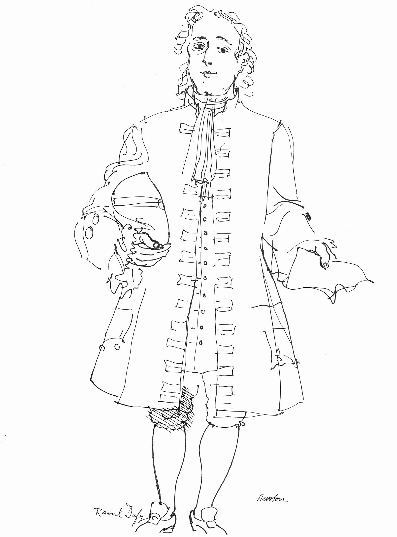 Raoul Dufy, Isaac Newton, Lettre a mon peintre Raoul Dufy, Limited Edition Lithograph (1 of 4)