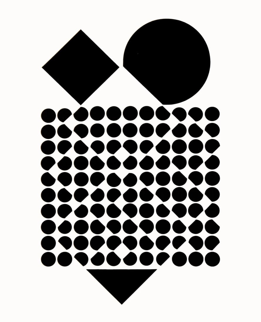 Victor Vasarely, Composition, Corpusculaires, Limited Edition Heliogravure (1 of 4)