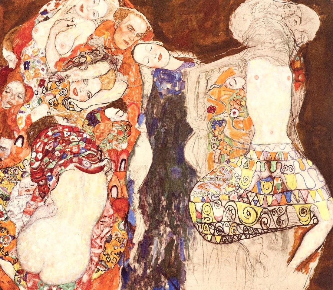 Gustav Klimt, Brautzug, from Eine Nachlese, Limited Edition Heliogravure and Collotype with Metallic (1 of 4)