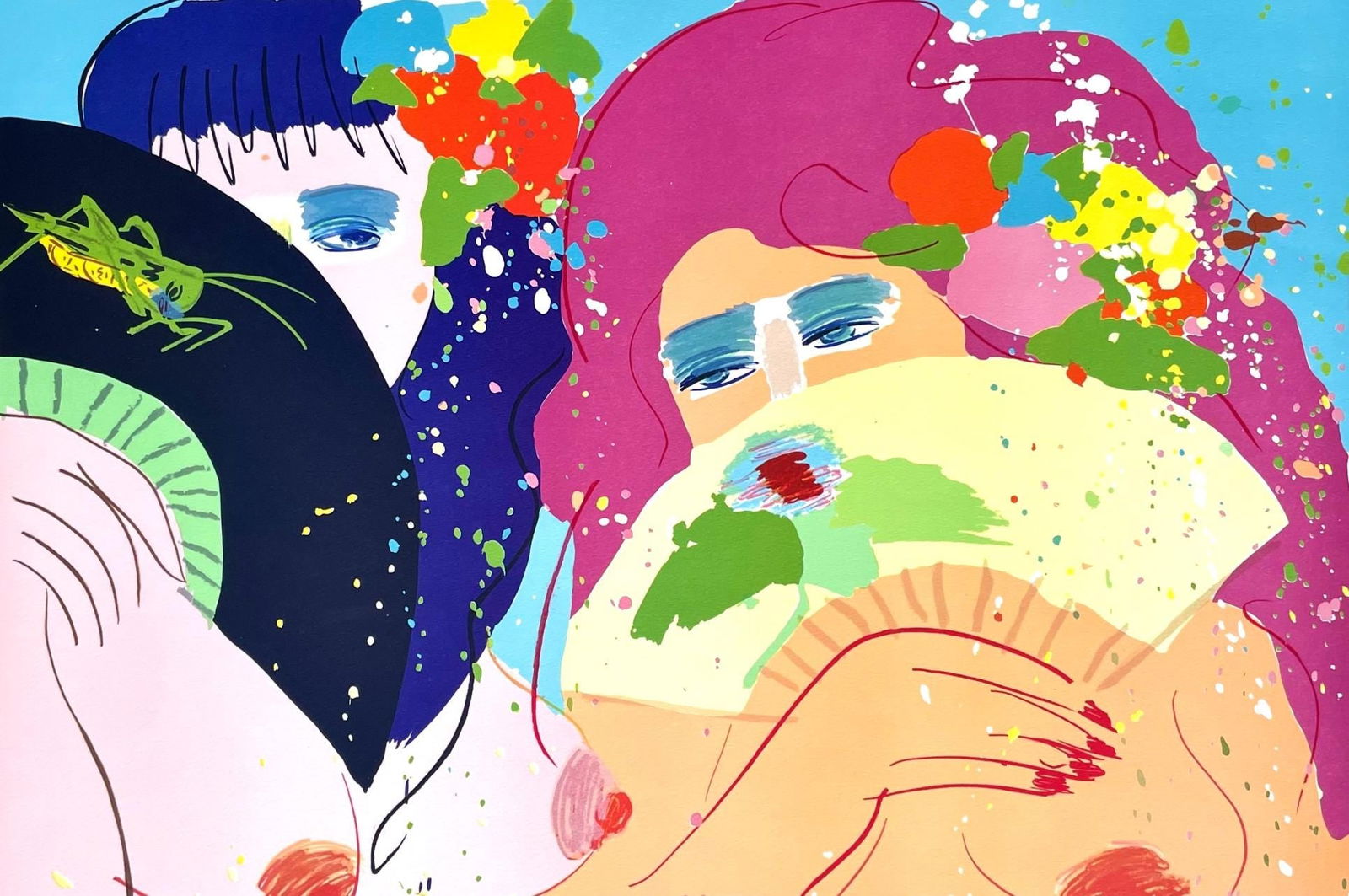 Walasse Ting, Hidden Smiles, Limited Edition Lithograph (1 of 4)