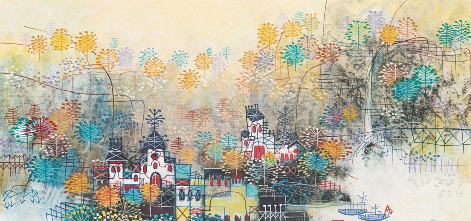 Heshi Yu, Springtime, Original Edition Offset Lithograph - 3