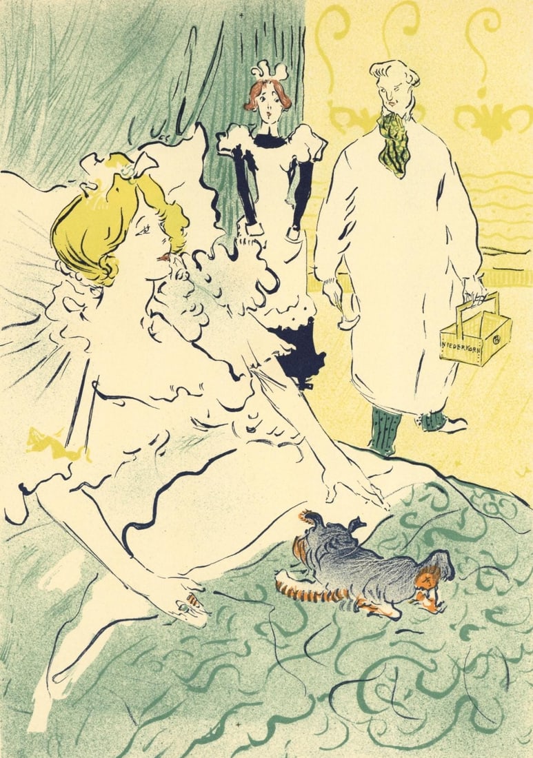 Henri de Toulouse-Lautrec, L'Artisan moderne, Les Affiches De Toulouse-Lautrec, Limited Edition: Lithograph on grand velin Filigrane a sa marque paper. Paper size: 12.5 x 9.75 inches; image size: 11.42 x 7.87 inches. Excellent condition. Inscription: Unsigned and unnumbered, as issued. Notes: Fro