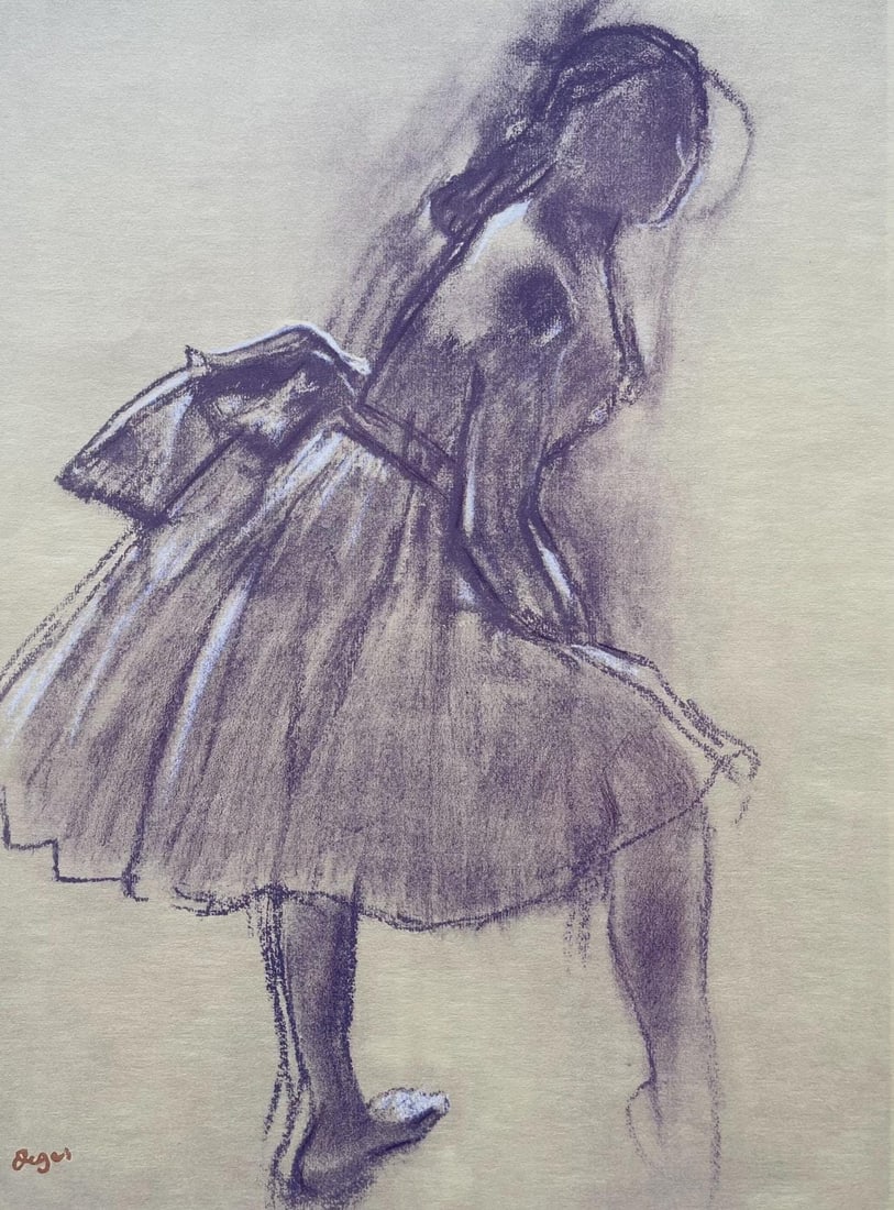 Edgar Degas, Dancer standing, in profile, Ten Ballet Sketches, Limited Edition Lithograph (1 of 4)