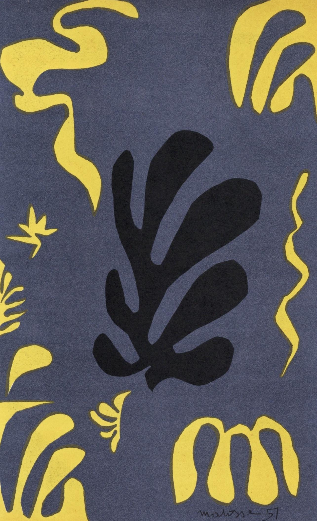 Henri Matisse, Decoupage, XXe siecle, Limited Edition Lithograph: Lithograph on velin paper. Paper Size: 12.5 x 9.75 inches. Excellent condition. Inscription: Unsigned and unnumbered, as issued. Notes: From the volume, XXe Siecle, n deg4, 1954. Published and printed