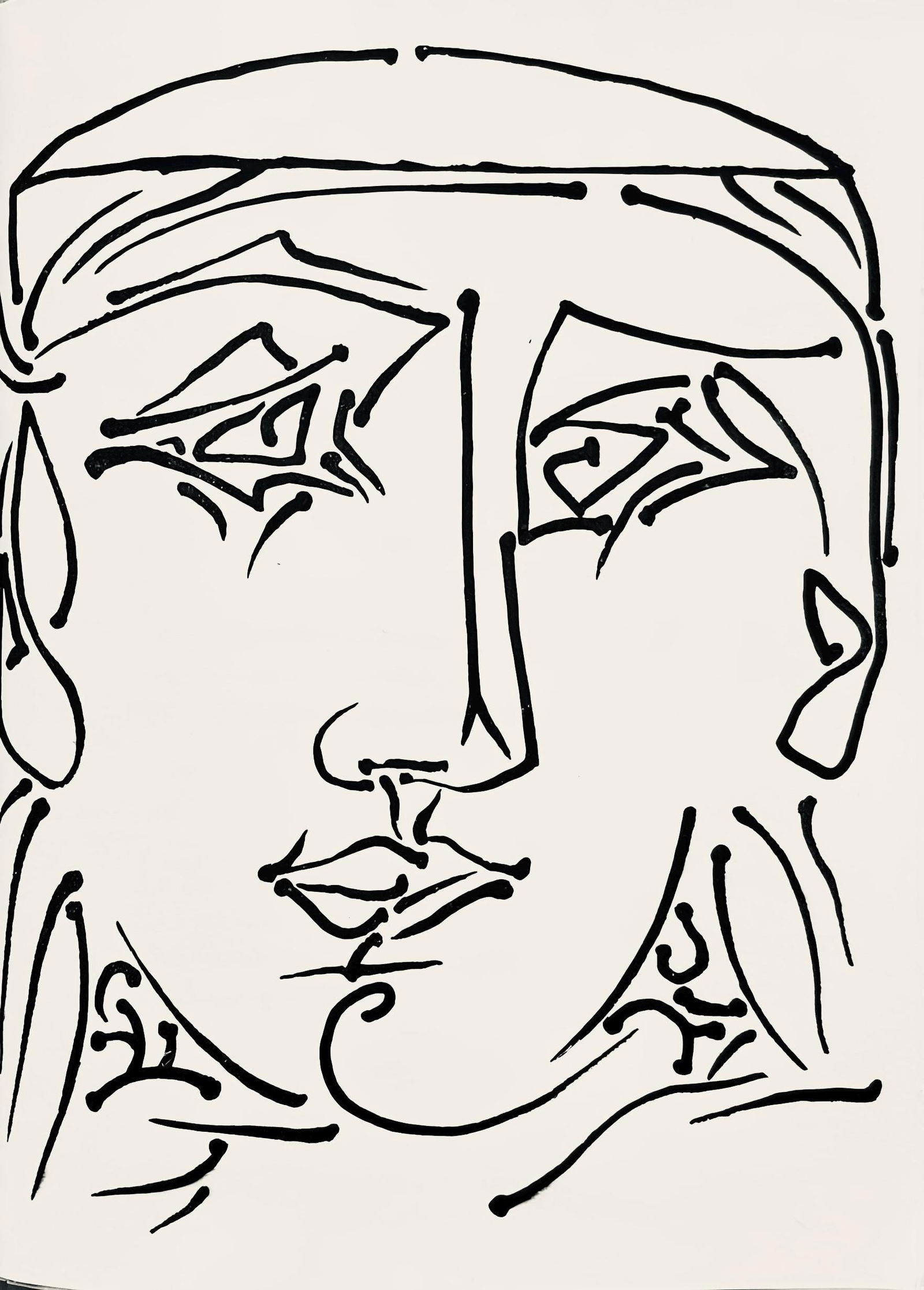 Francoise Gilot, Composition, Pouvoir tout dire, poemes, illustres par Francoise Gilot, Limited: Lithograph on velin d'Arches paper. Paper Size: 7.5 x 5.5 inches. Excellent condition. Inscription: Unsigned and unnumbered, as issued. Notes: From the album, Pouvoir tout dire, poemes, illustres par